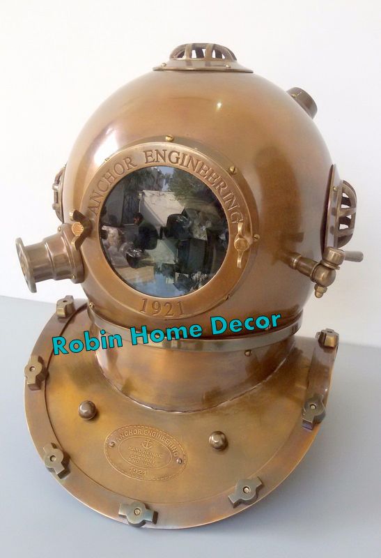 Details about   Brass Copper Divers Replica Shiny Beautiful U.S Navy Diving Helmet 7 Inch